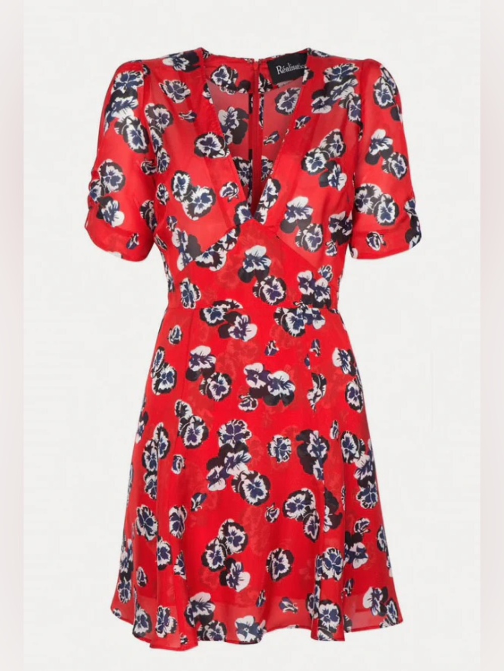 Realisation Par Ozzy Silk Floral Print Mini Dress size XS